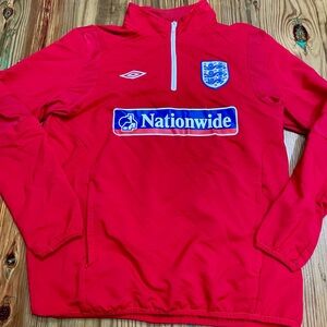 Umbro Nationwide England 2000's training football 1/4 zip jacket Large Soccer